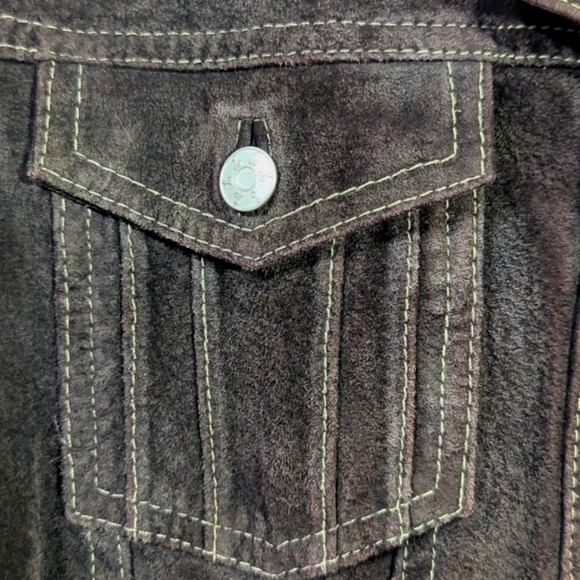 Brown Nubuck Leather Crop Jacket 🤎 - Picture 9 of 10